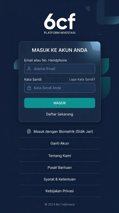 Tampilan halaman login 6cf