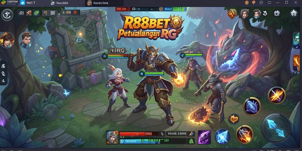 Tampilan antarmuka pengguna RPG yang menarik dan interaktif.