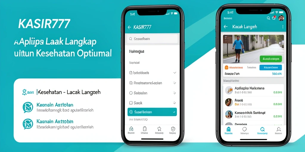 Antarmuka KASIR777 yang simpel menampilkan statistik langkah harian.