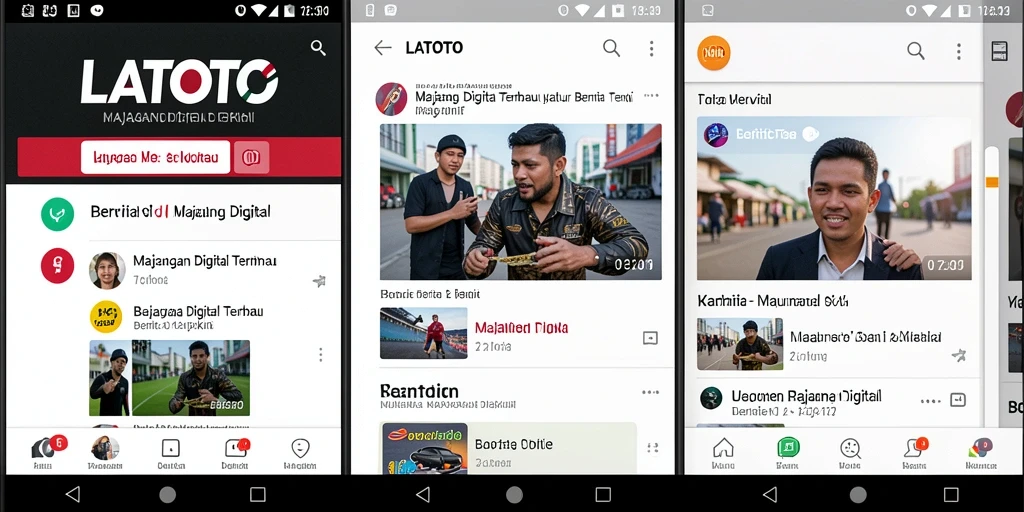 Antarmuka menarik dan modern LATOTO dalam format Majalah Digital.