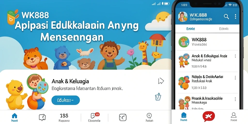 Tampilan antarmuka aplikasi Edukasi Anak yang menarik dan interaktif.